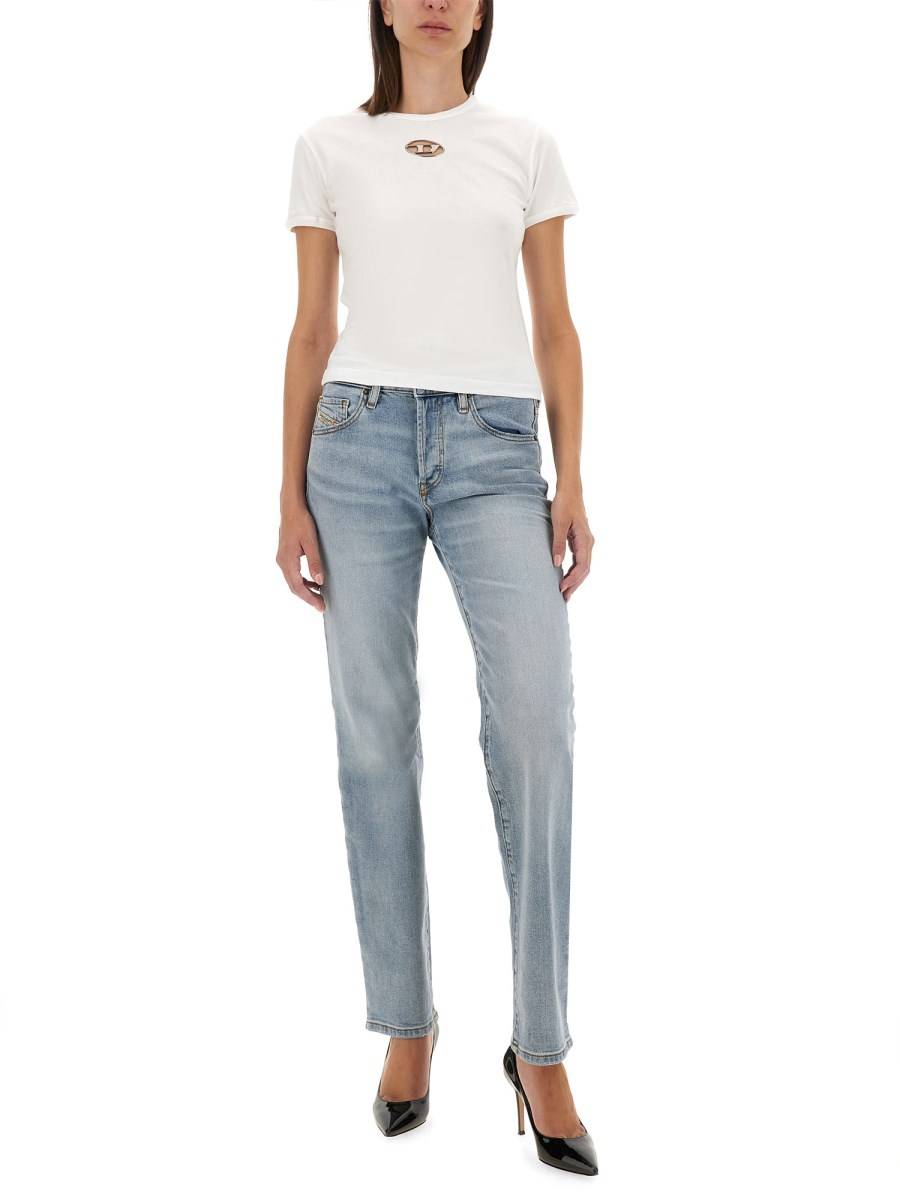 DIESEL T-SHIRT IN JERSEY DI COTONE CON LOGO Online
