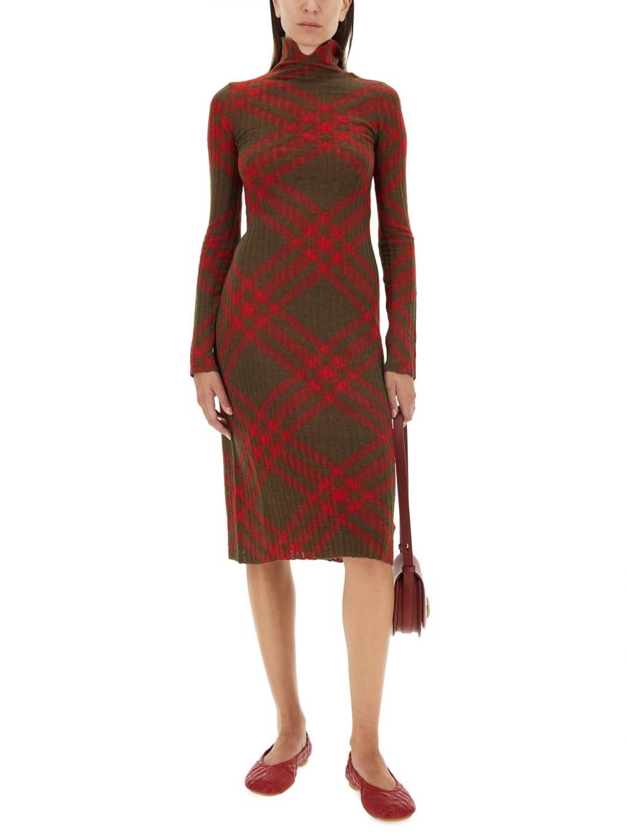 BURBERRY ABITO IN MISTO LANA CHECK Outlet