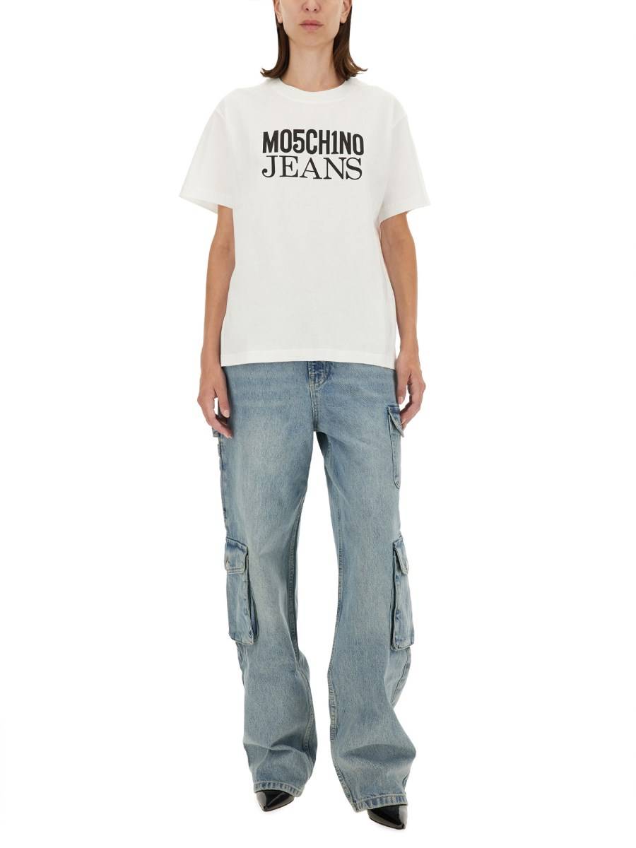 MOSCHINO JEANS T-SHIRT CON LOGO Soddisfazione Garantita