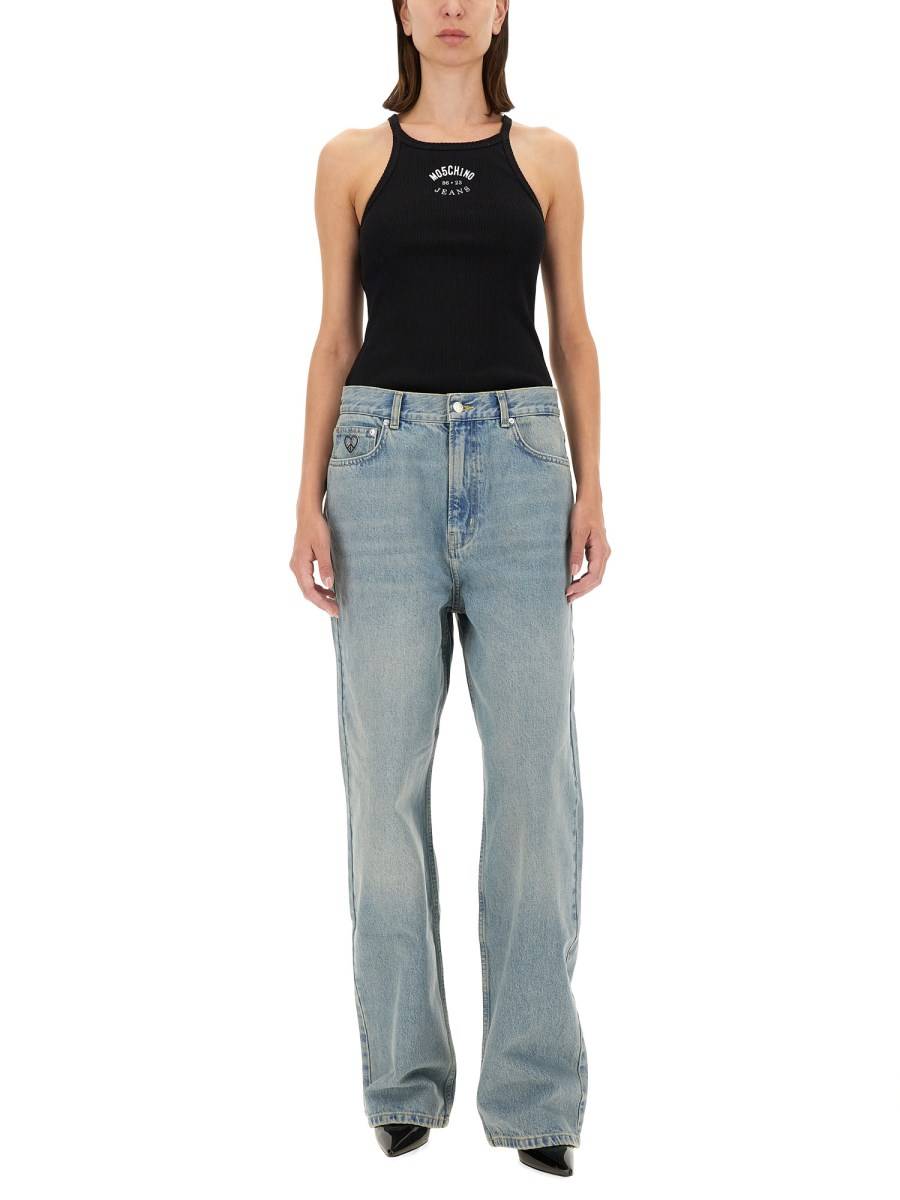 MOSCHINO JEANS TANK TOP CON LOGO Consegna Veloce