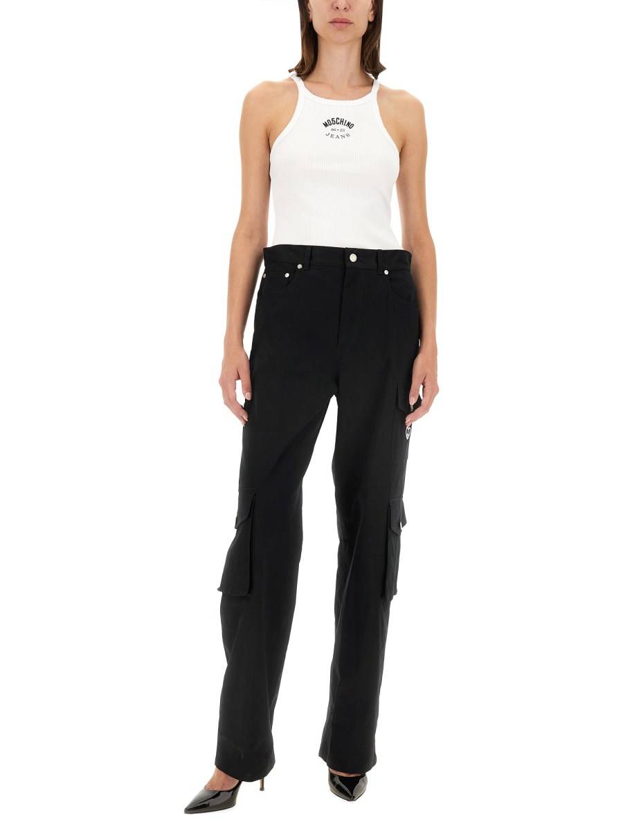 MOSCHINO JEANS TANK TOP CON LOGO Promozione Limitata