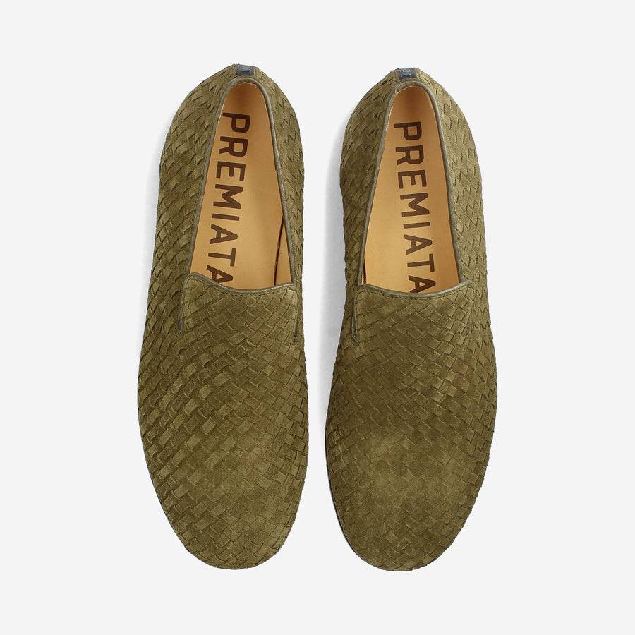 Premiata Slip-on Arden 32154G in camoscio intrecciato Ultimo giorno