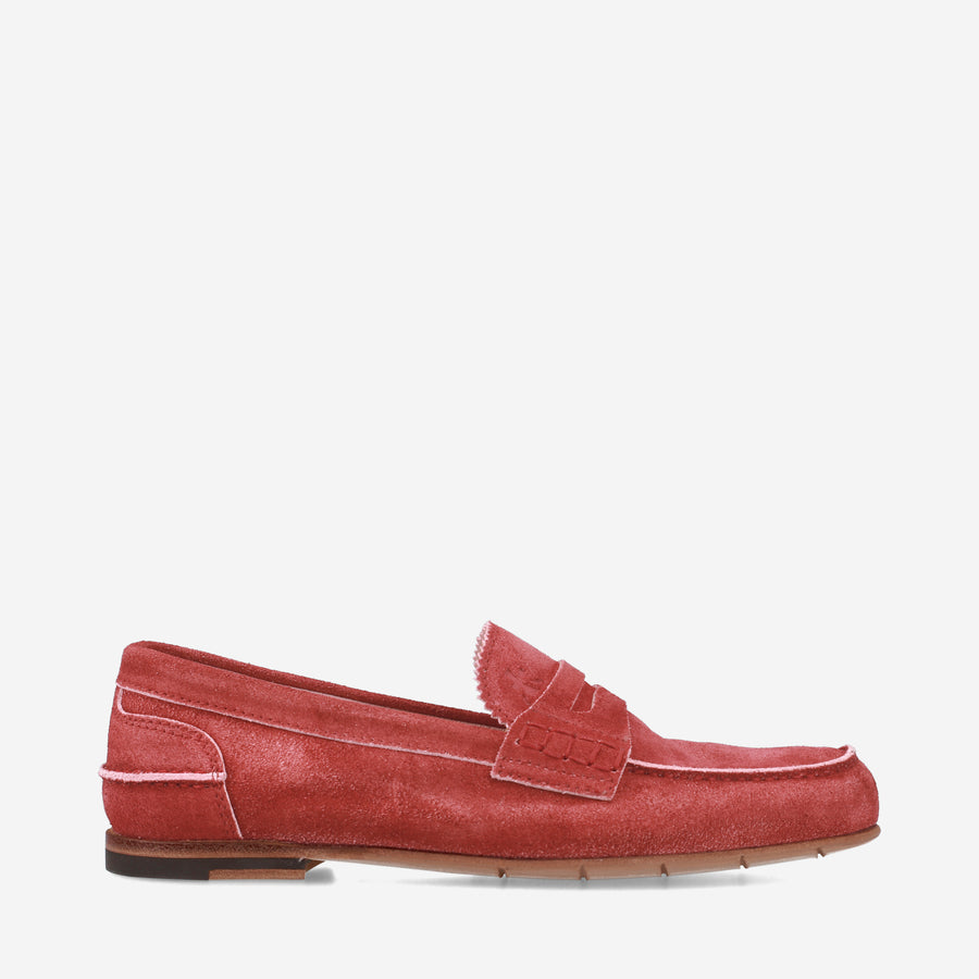 Premiata Mocassini M6780B in suede cardinale Online Outlet