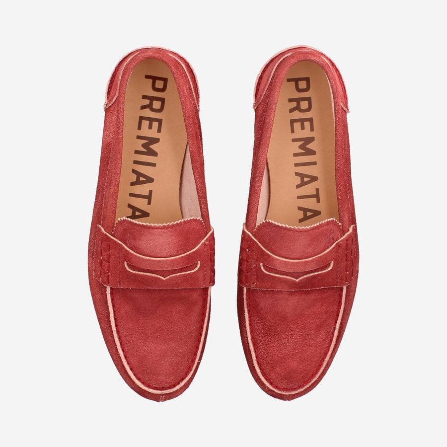 Premiata Mocassini M6780B in suede cardinale Online Outlet