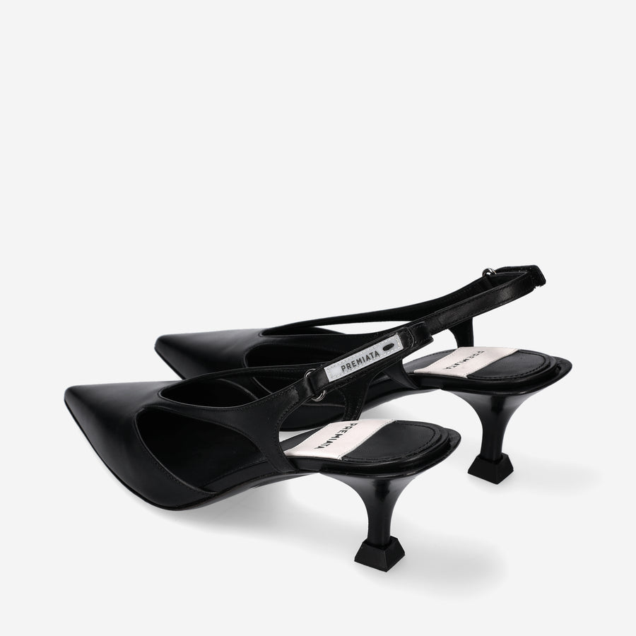 Premiata Décolleté slingback M6425A in vitello Ritorno libero