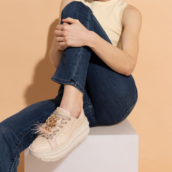 Lorenzo Mari Sneakers NEW Veronica Rafia Spedizione Gratuita