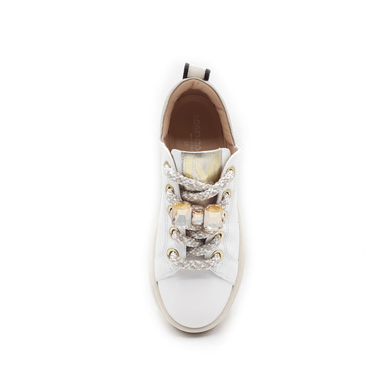 Lorenzo Mari Sneaker Clio Bianco/Platino Negozi Online