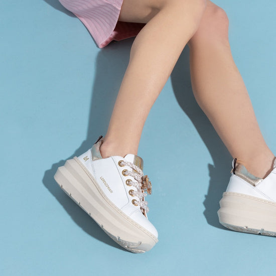Lorenzo Mari Sneaker Clio Bianco/Platino Negozi Online