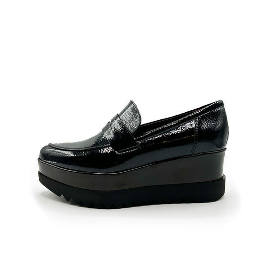 Lorenzo Mari Mocassino Clea 7 Vernice Nero