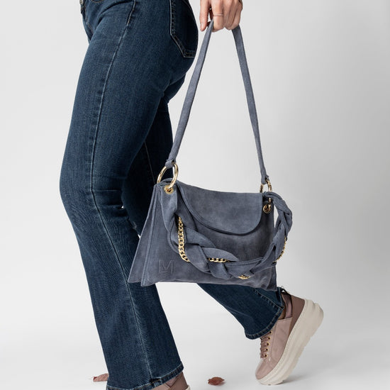 Lorenzo Mari Borsa Little Darcy Camoscio denim 2025