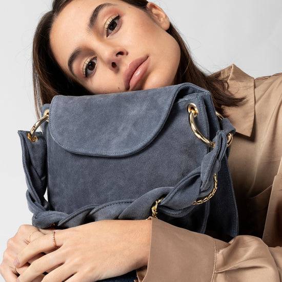 Lorenzo Mari Borsa Little Darcy Camoscio denim 2025