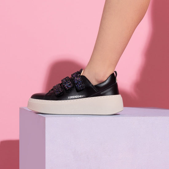 Lorenzo Mari Sneakers Flora Black Qualità