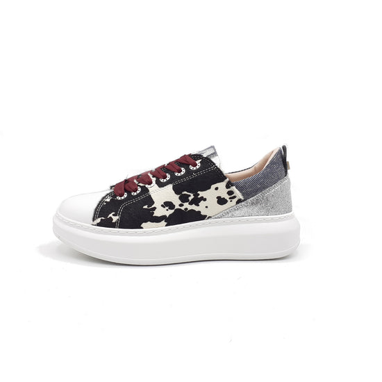 Lorenzo Mari Sneaker JOY Mucca bianco/nero Offerta