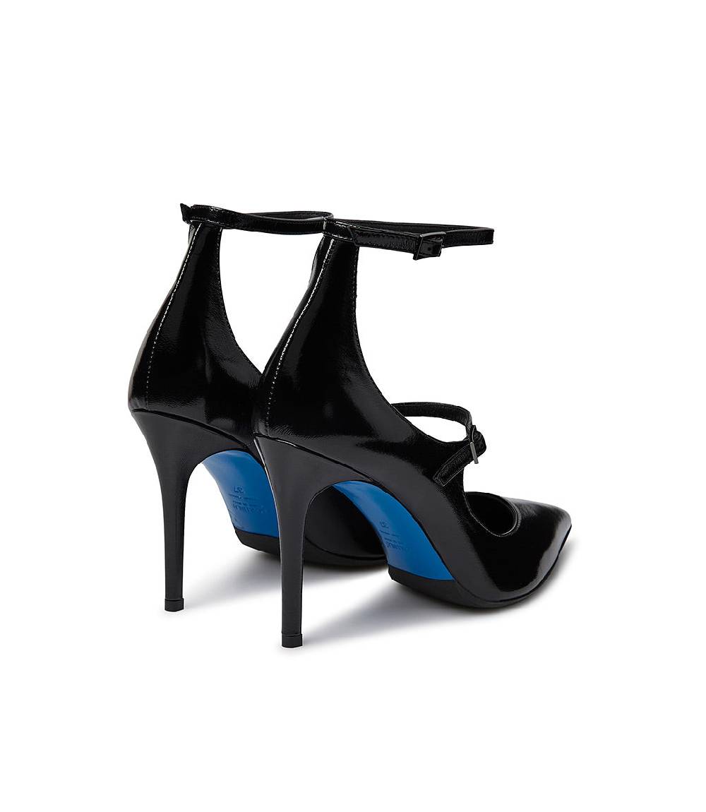 Loriblu Decollete in pelle lucida nero con cinturini Super Saving Price