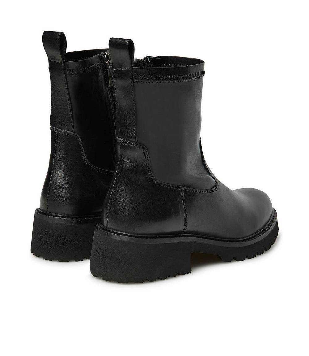Loriblu Tronchetto in vitello nero e tessuto stretch Promozione