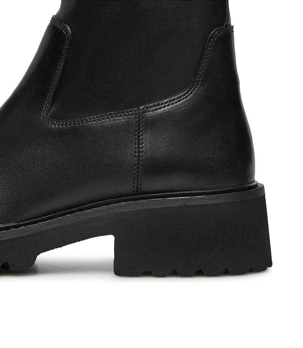 Loriblu Tronchetto in vitello nero e tessuto stretch Promozione