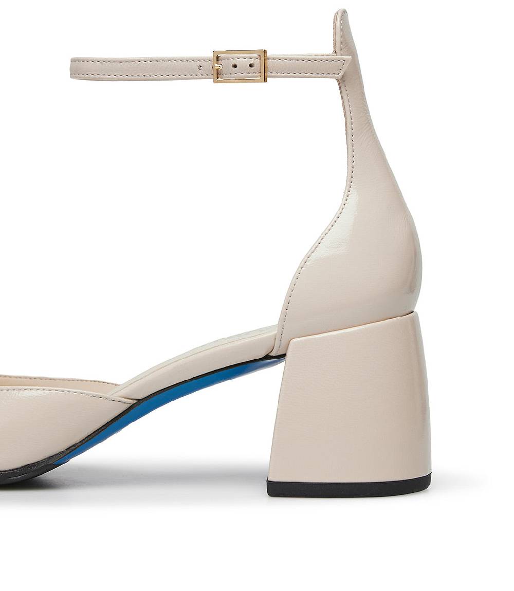 Loriblu Décolleté Mary Jane in pelle lucida sabbia con cinturino Acquista Ora