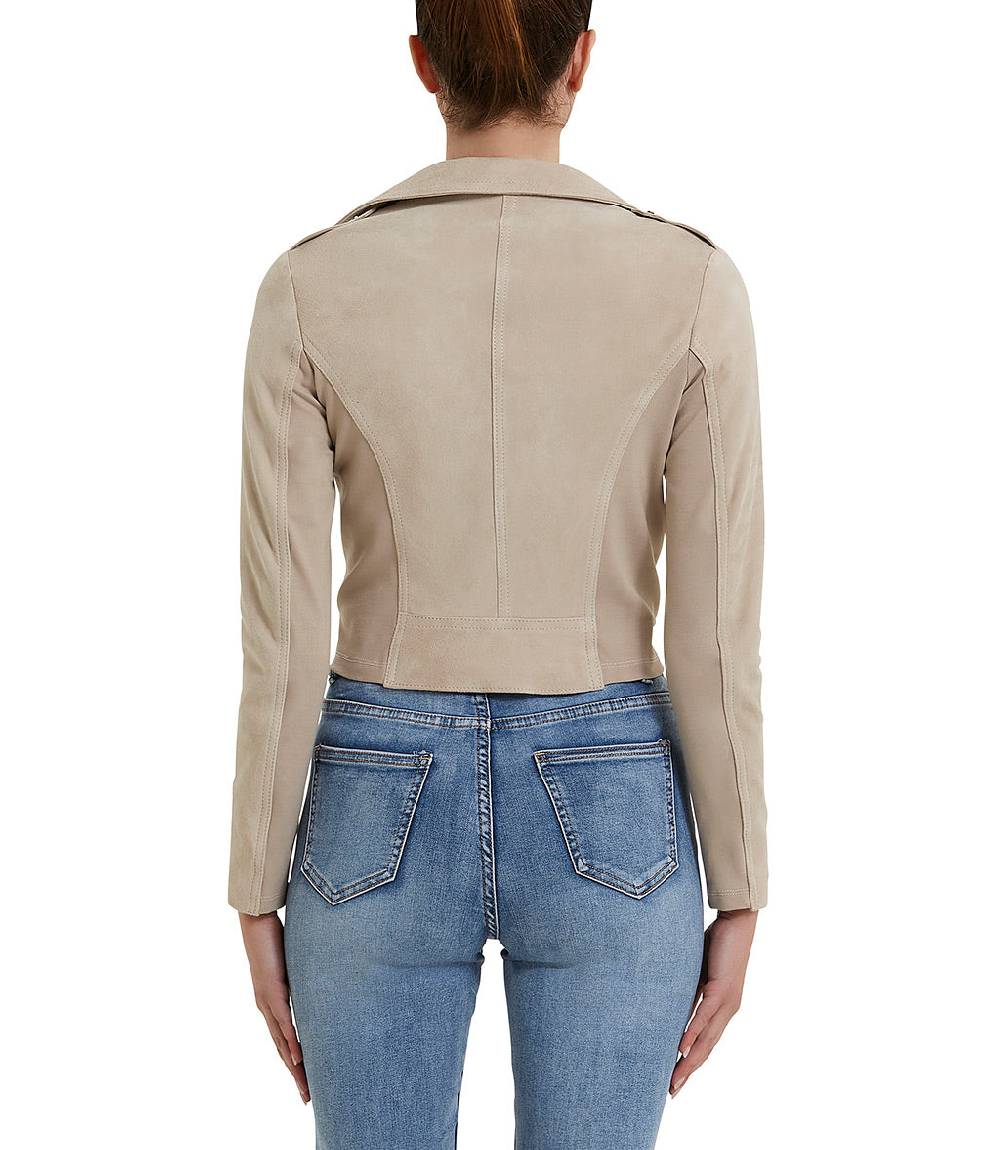 Loriblu Giacca stile biker in camoscio naturale Promozione Limitata