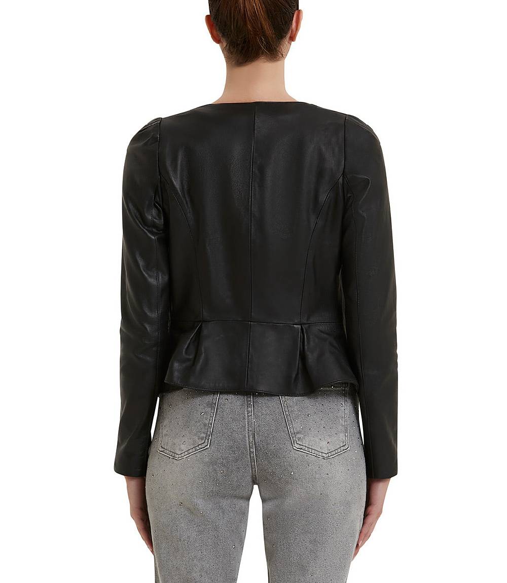 Loriblu Giacca in pelle nera Shopping Online