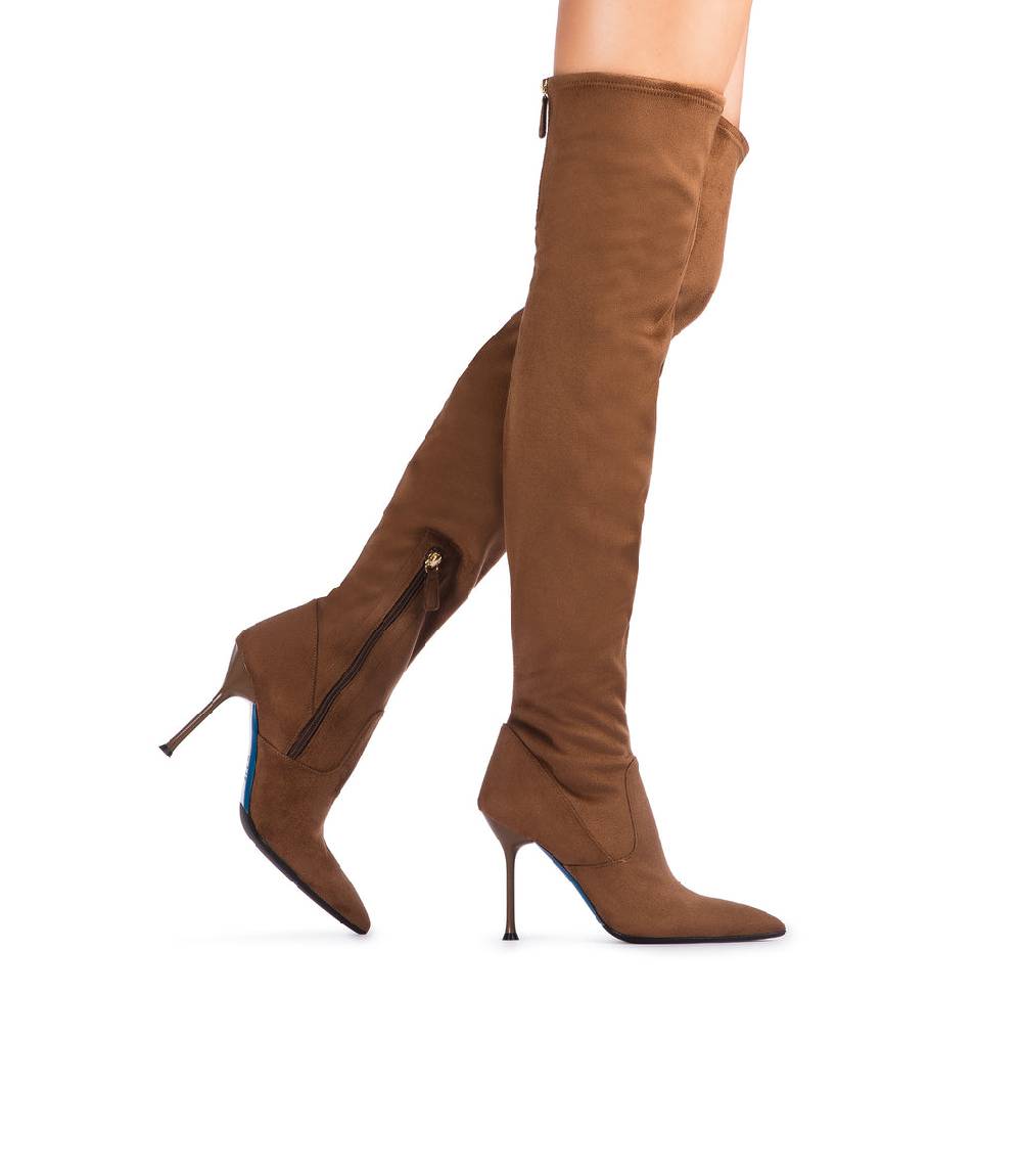 Loriblu Cuissardes in faux camoscio marrone Offerte