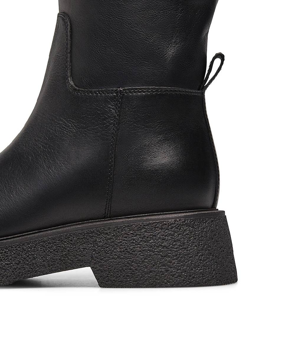 Loriblu Stivali in pelle e shearling nero Vendita Calda