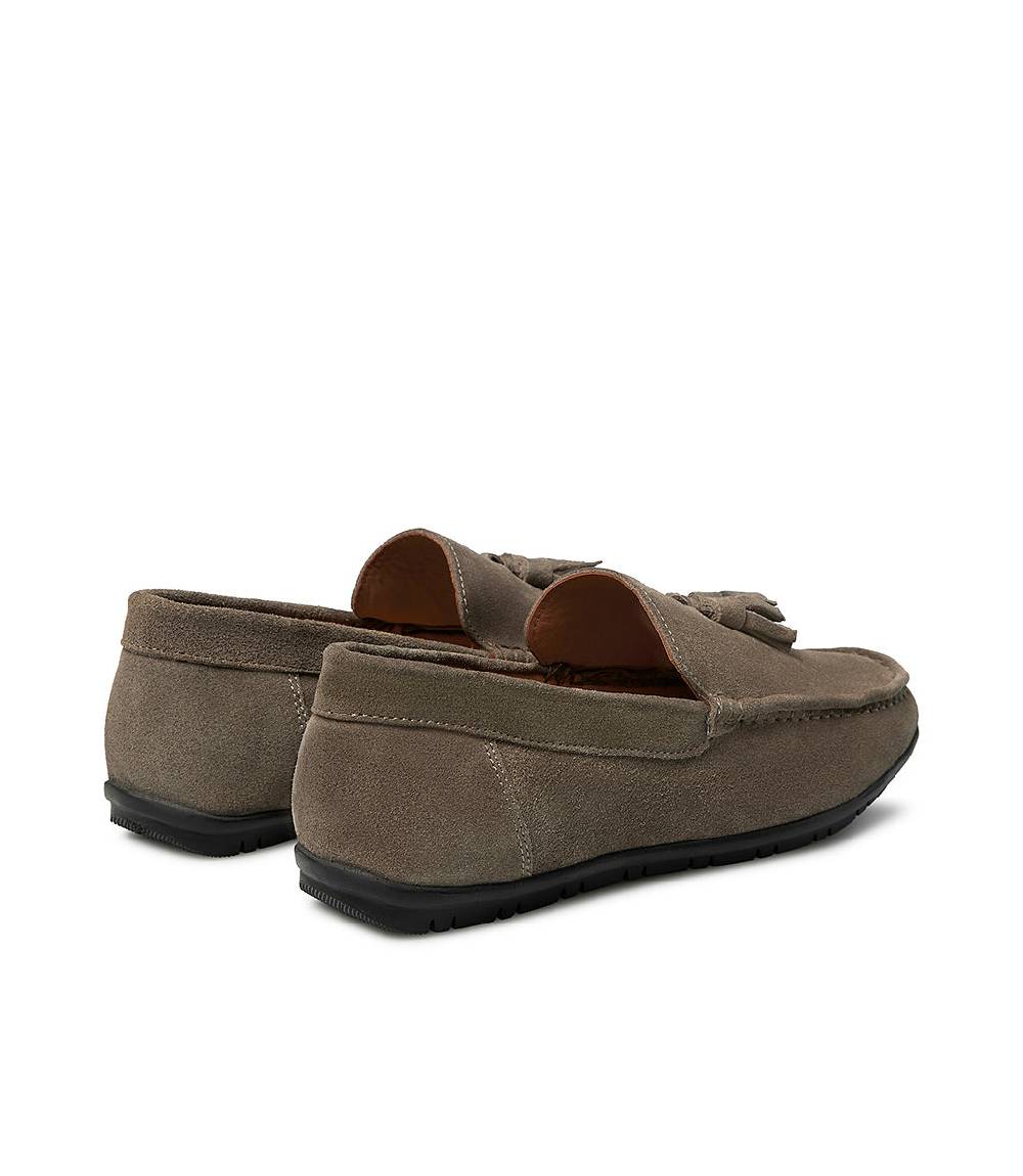 Loriblu Mocassino in camoscio taupe con nappine Soddisfazione Garantita
