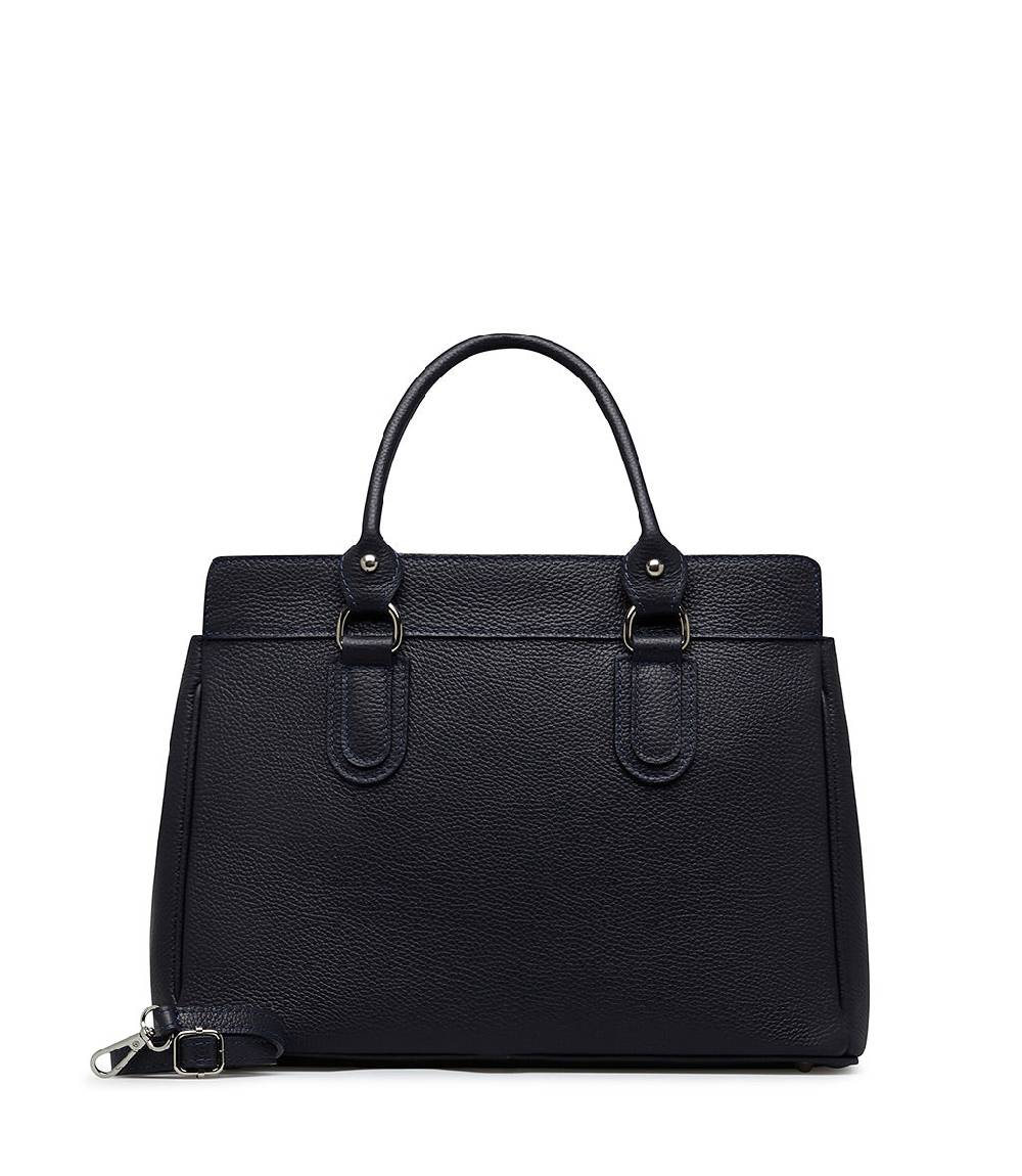 Loriblu Borsa tote in pelle testurizzata blu Sottocosto