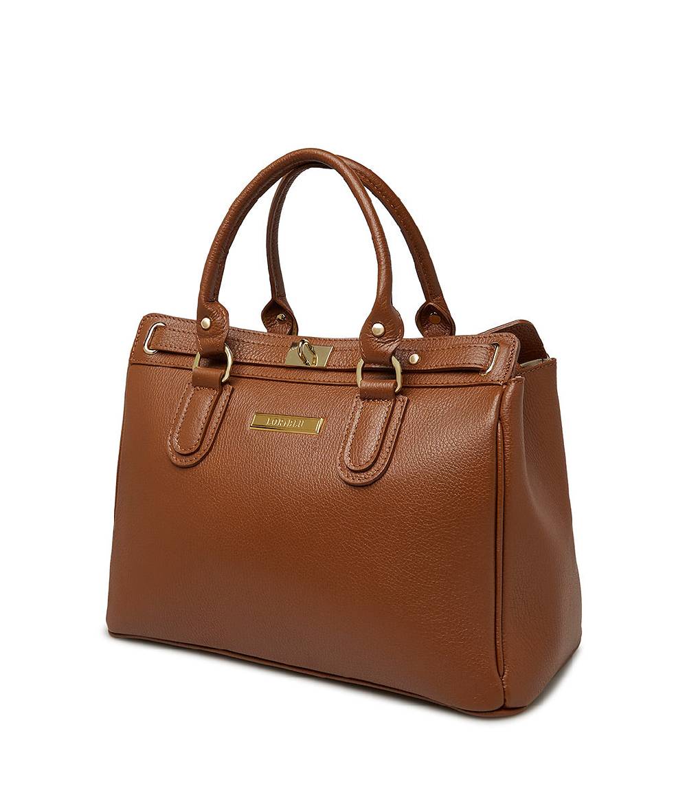 Loriblu Borsa tote in pelle testurizzata marrone Novità