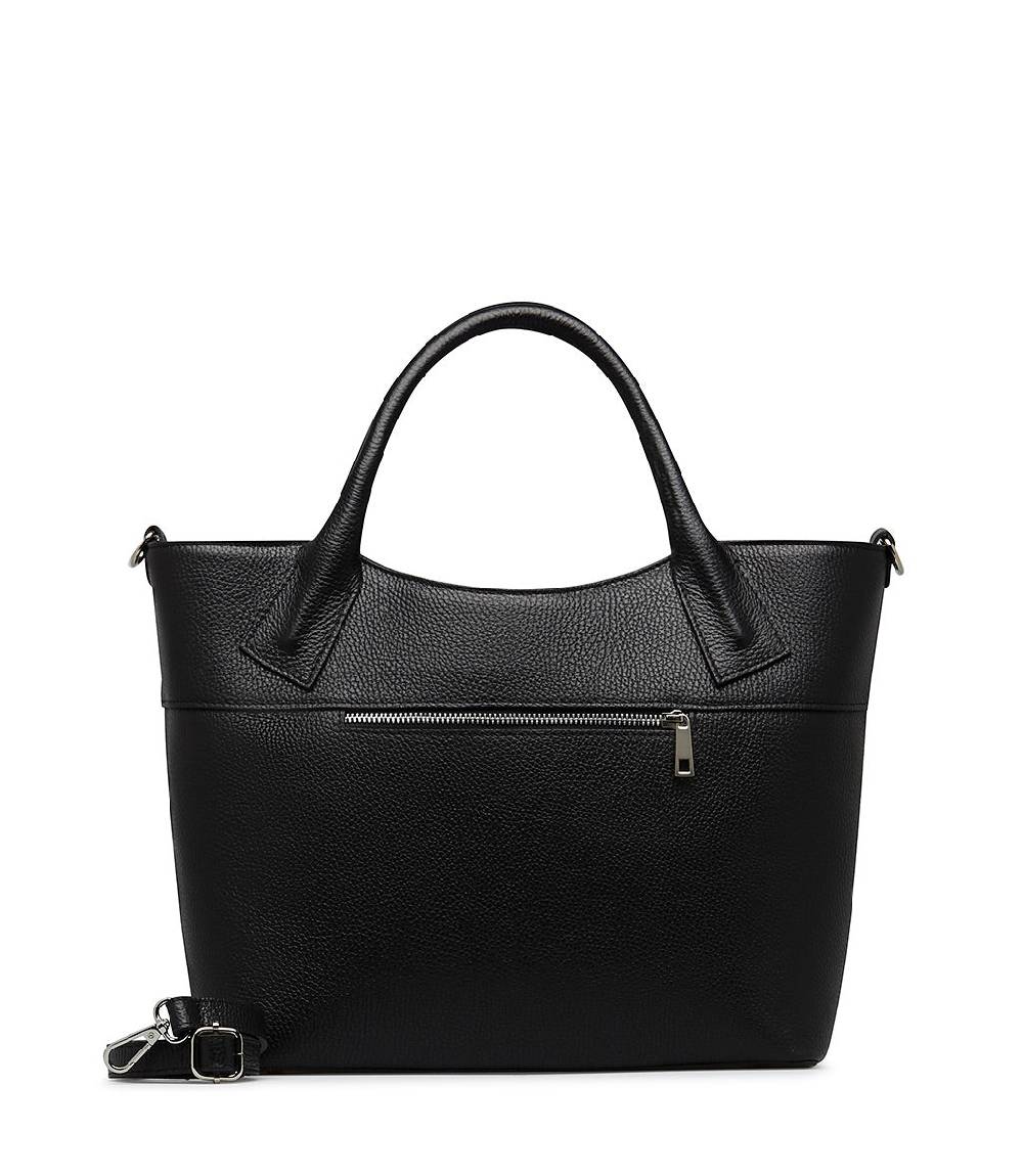 Loriblu Borsa tote nera in pelle stampata Presa