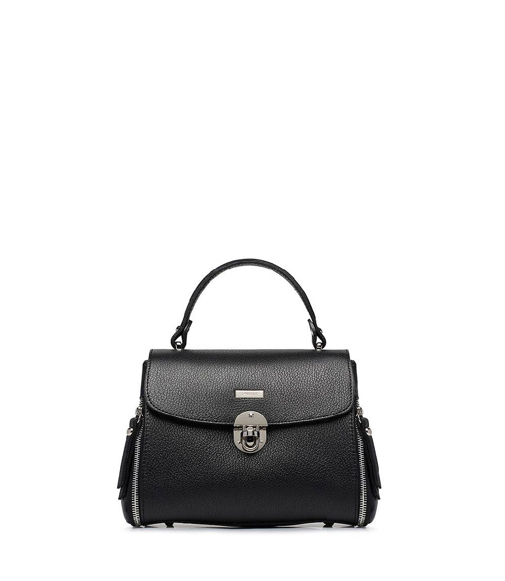 Loriblu Borsa a mano nera in pelle martellata