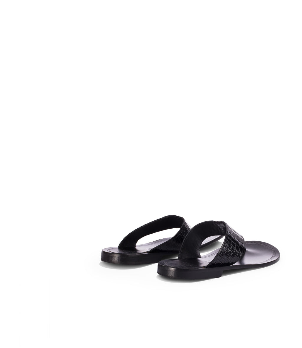 Loriblu Sandali infradito in pelle nera I Più Venduti