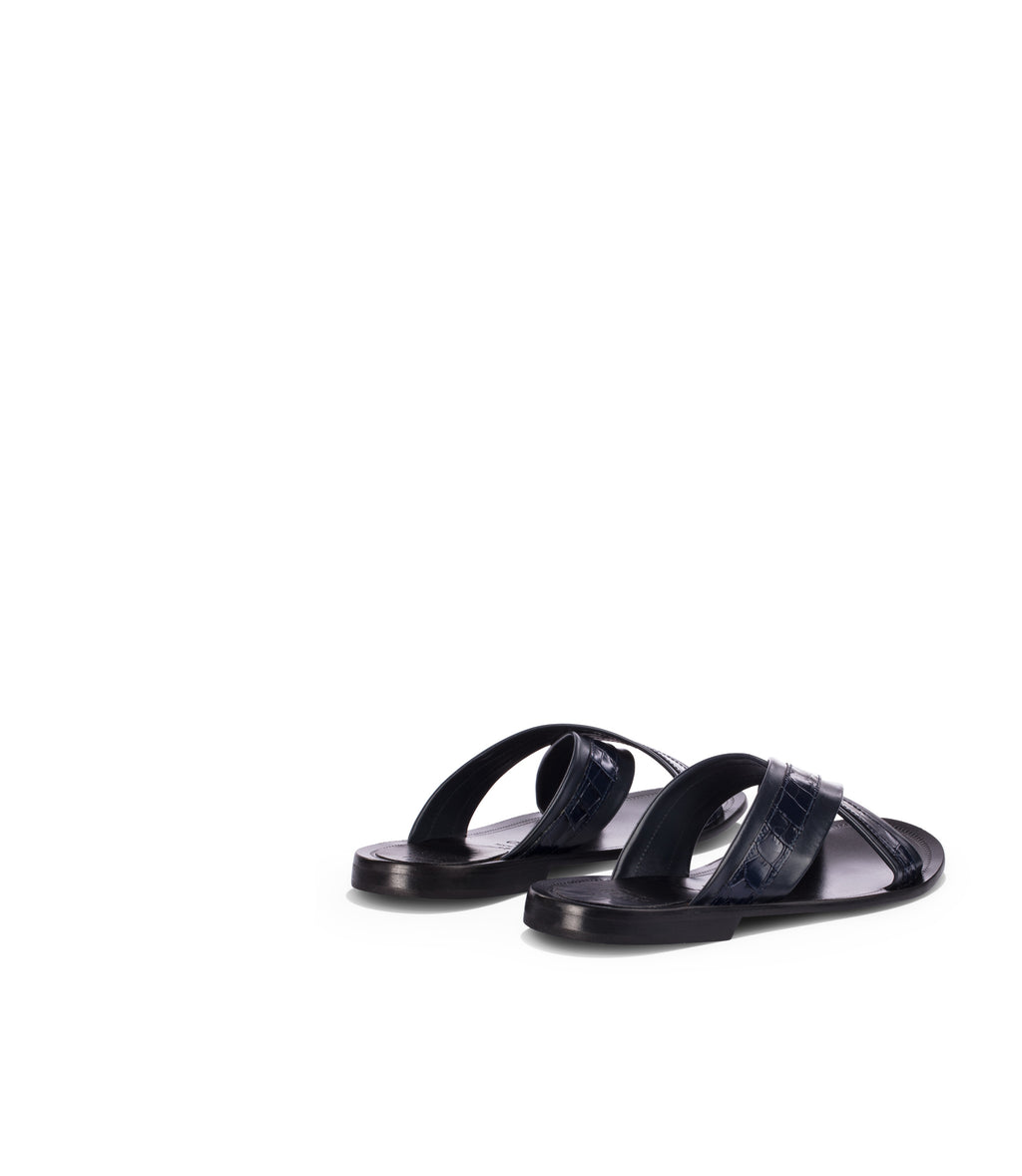 Loriblu Sandali in pelle blu scuro In Saldo