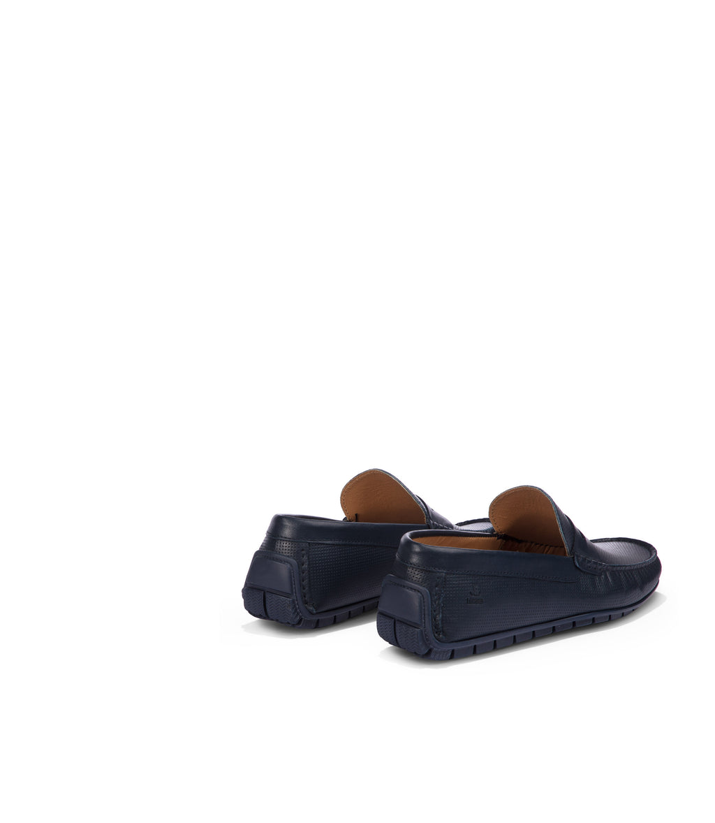 Loriblu Mocassini in nappa traforata blu scuro 2025