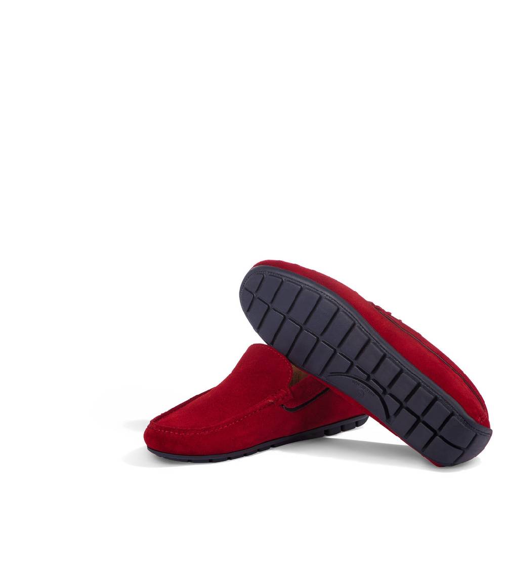 Loriblu Mocassini in camoscio rosso Italy