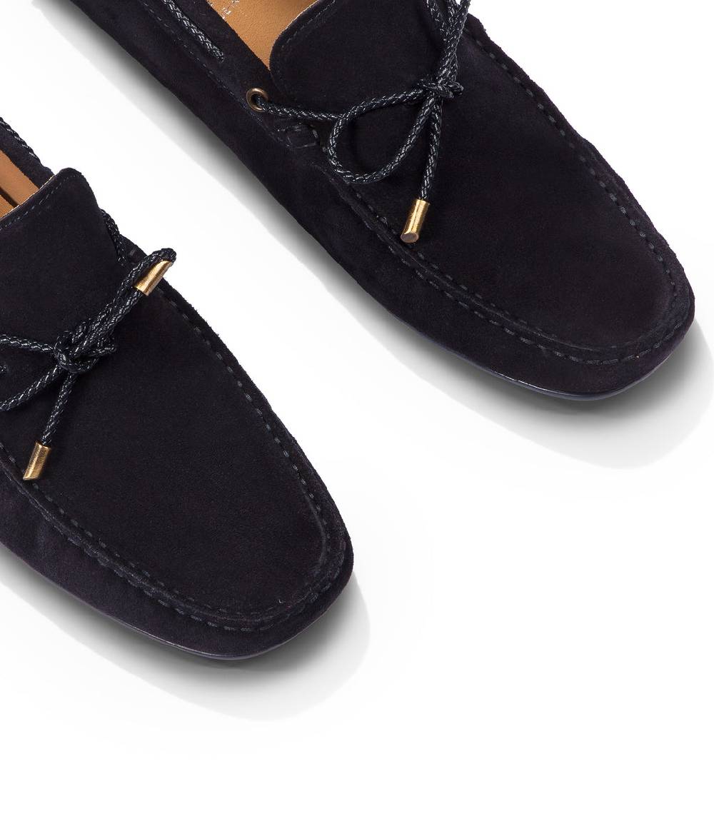 Loriblu Mocassini da barca in camoscio blu Promozione