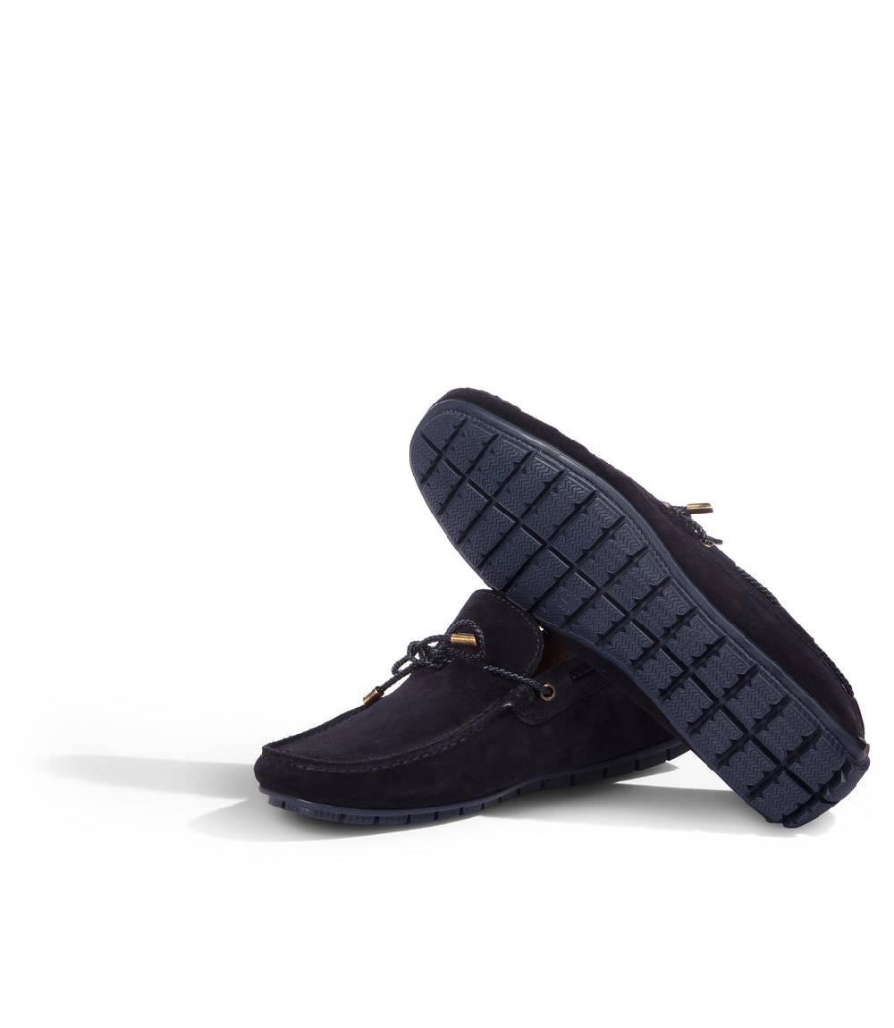 Loriblu Mocassini da barca in camoscio blu Promozione