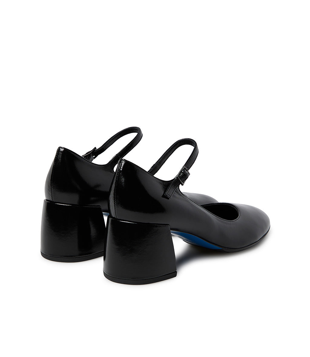 Loriblu Décolleté Mary Jane in pelle lucida nera con cinturino Spedizione Gratuita