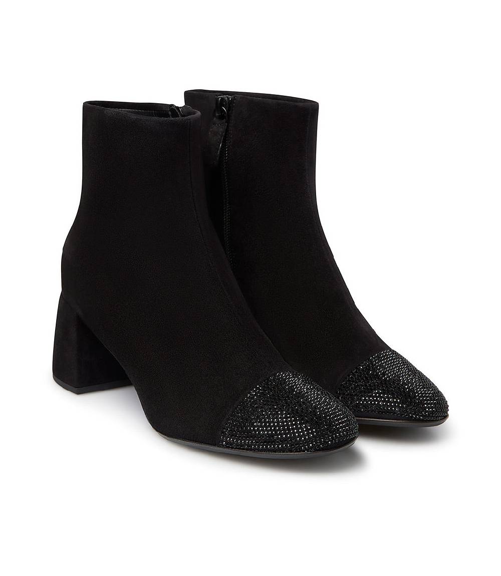 Loriblu Stivaletto camoscio nero con cristalli Negozi Online