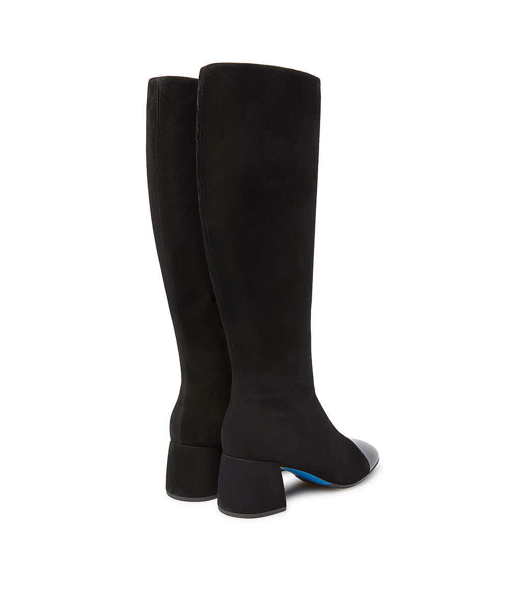 Loriblu Stivale camoscio nero con punta in vernice Consegna Veloce