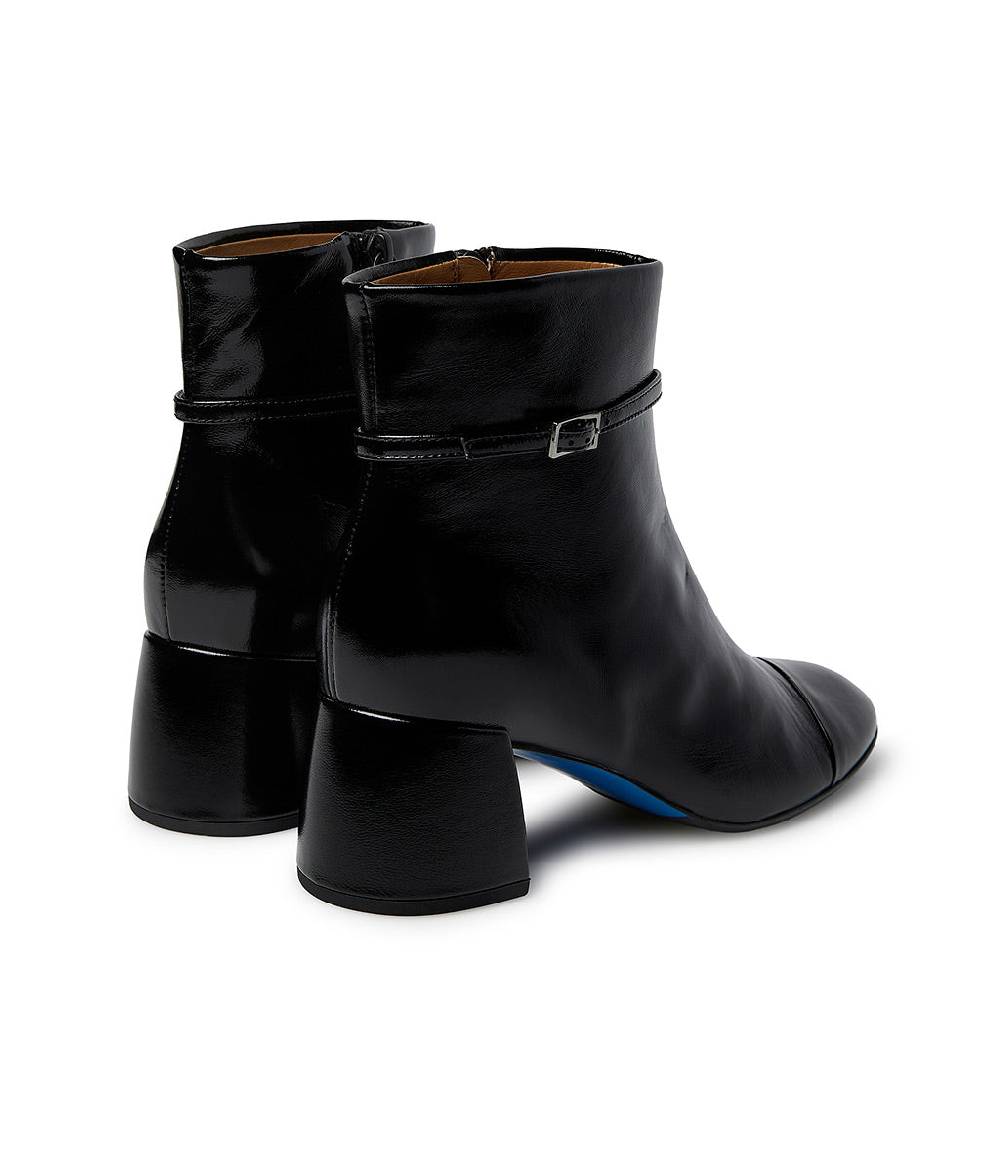 Loriblu Stivaletto in pelle lucida nera con cinturino Fino Al -60%