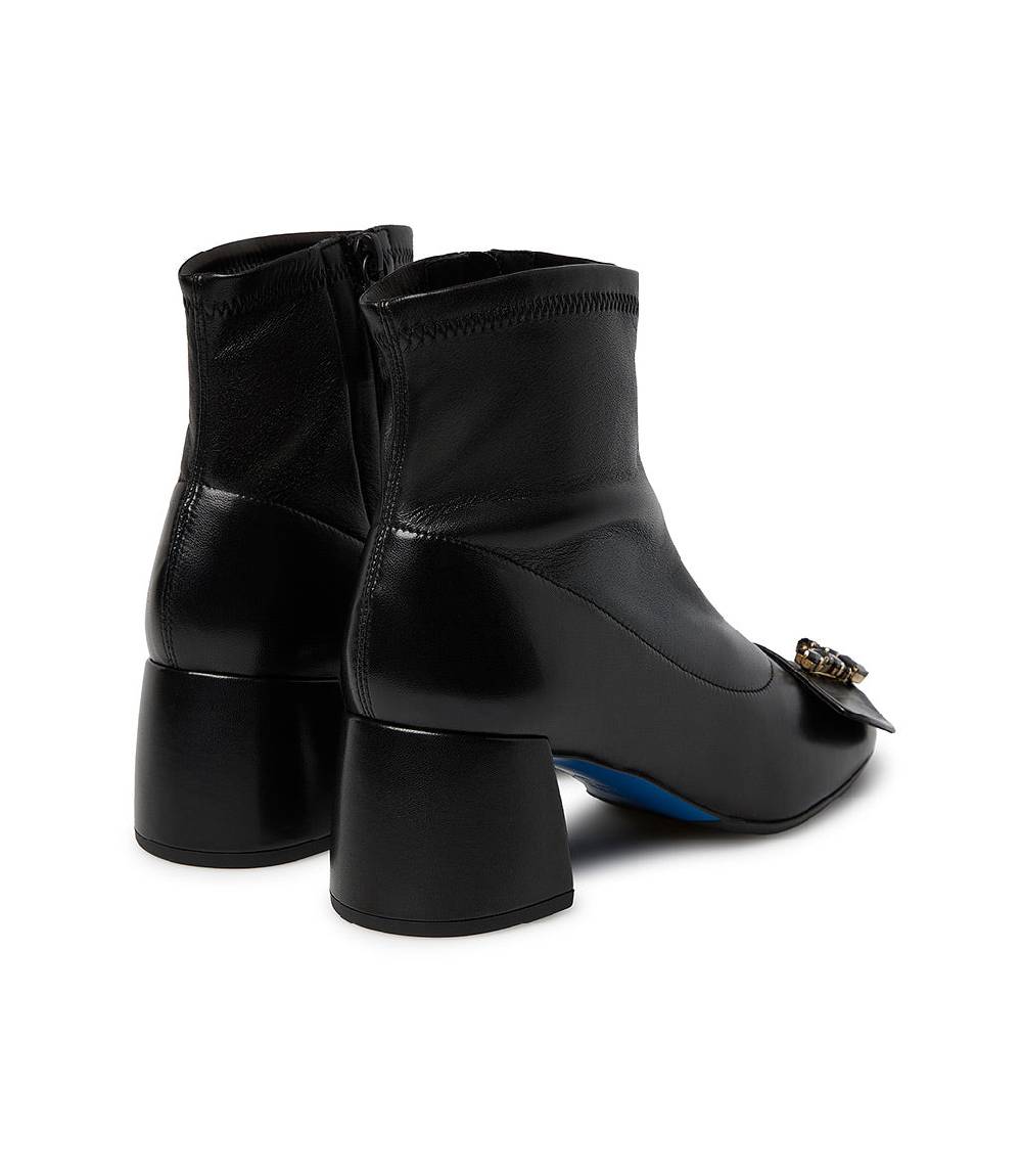 Loriblu Stivaletto in nappa nero con Logo Signature cristalli Shopping Online