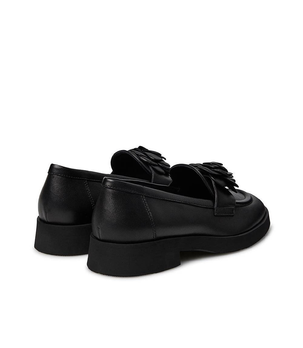 Loriblu Mocassino in nappa nero con fiore Online