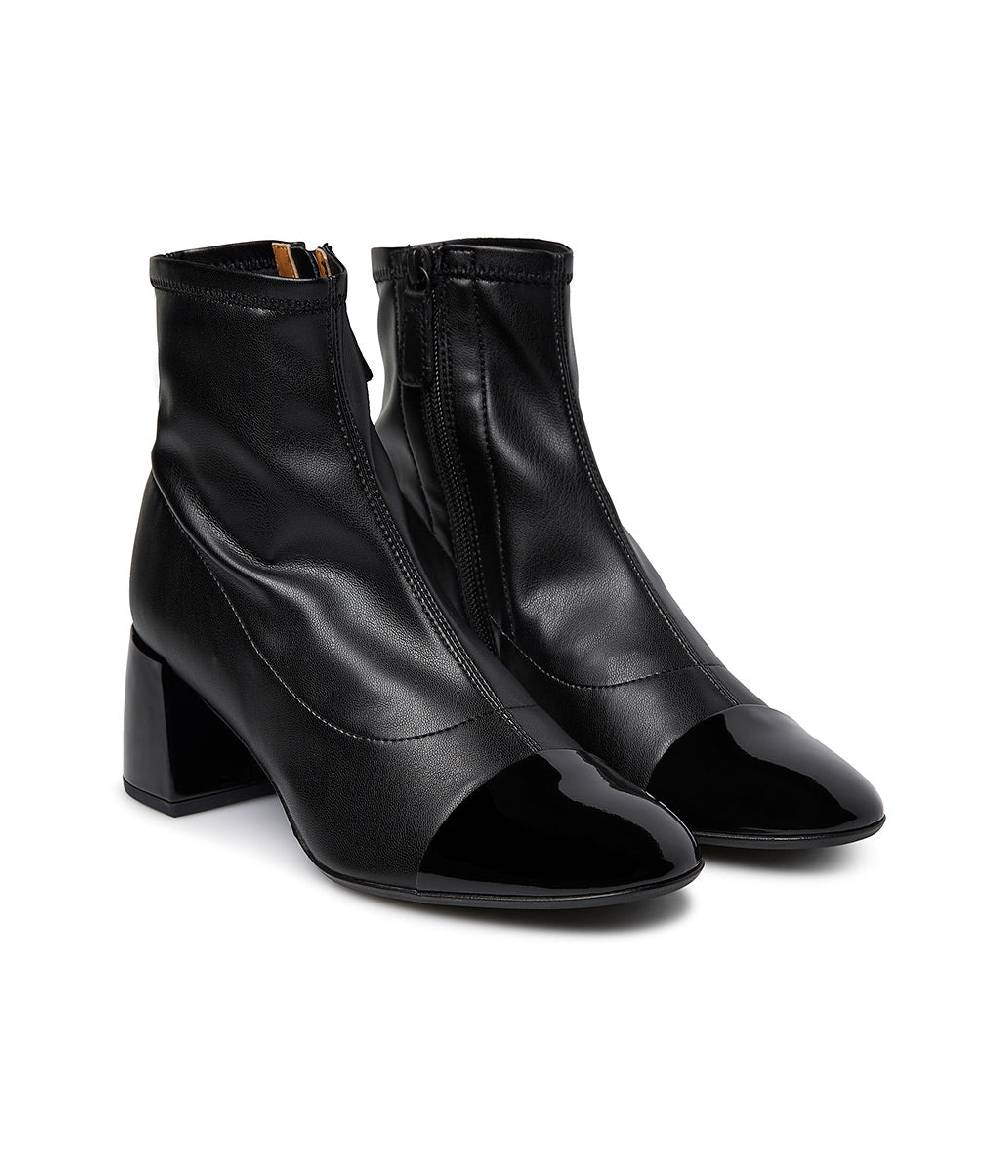 Loriblu Stivaletto in pelle nera con dettagli in vernice Vendita Calda