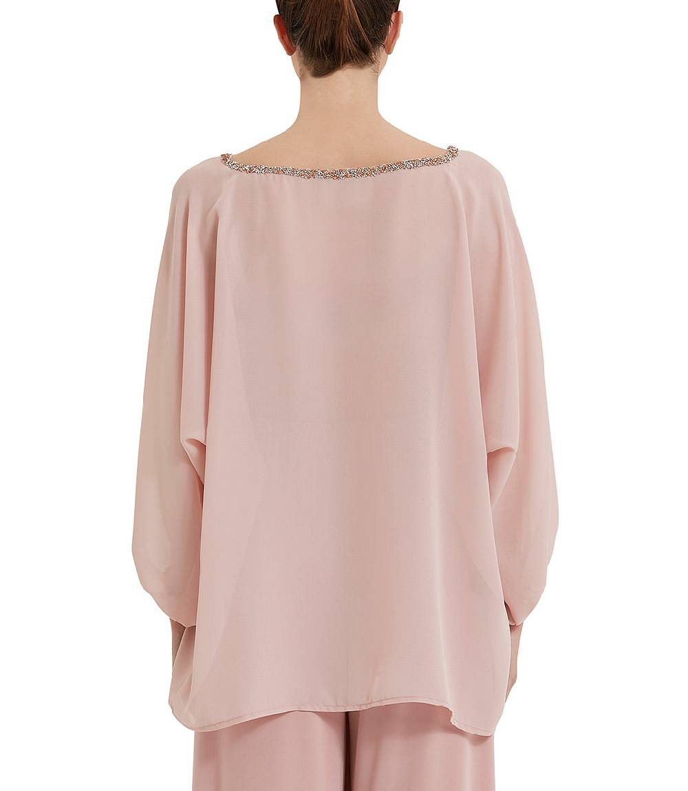 Loriblu Blusa georgette rosa cipria Qualità Garantita