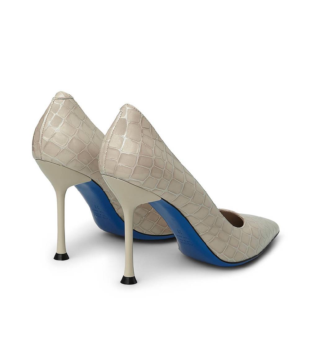 Loriblu Decollete in pelle testurizzata beige Soddisfazione Garantita