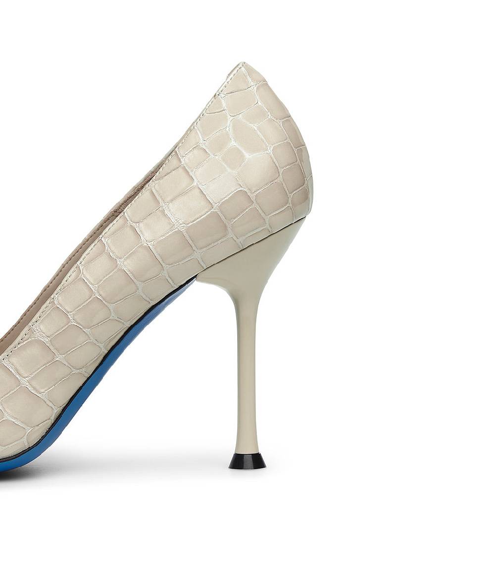 Loriblu Decollete in pelle testurizzata beige Soddisfazione Garantita