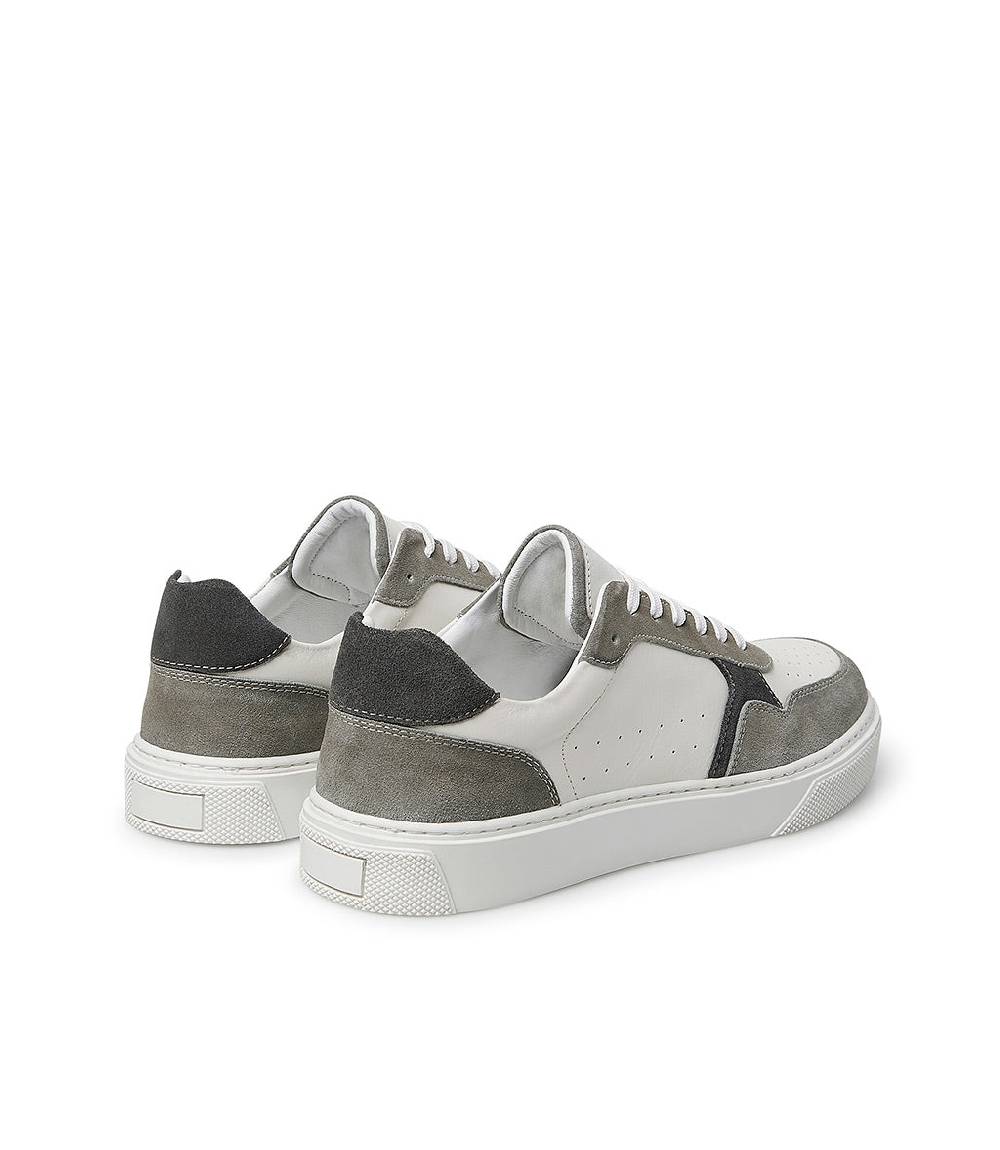 Loriblu Sneaker in pelle bianca e camoscio tortora Qualità Garantita