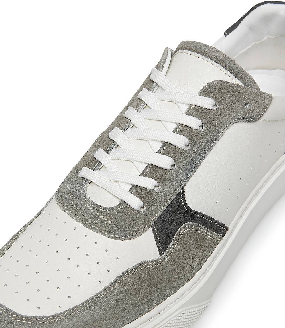 Loriblu Sneaker in pelle bianca e camoscio tortora Qualità Garantita