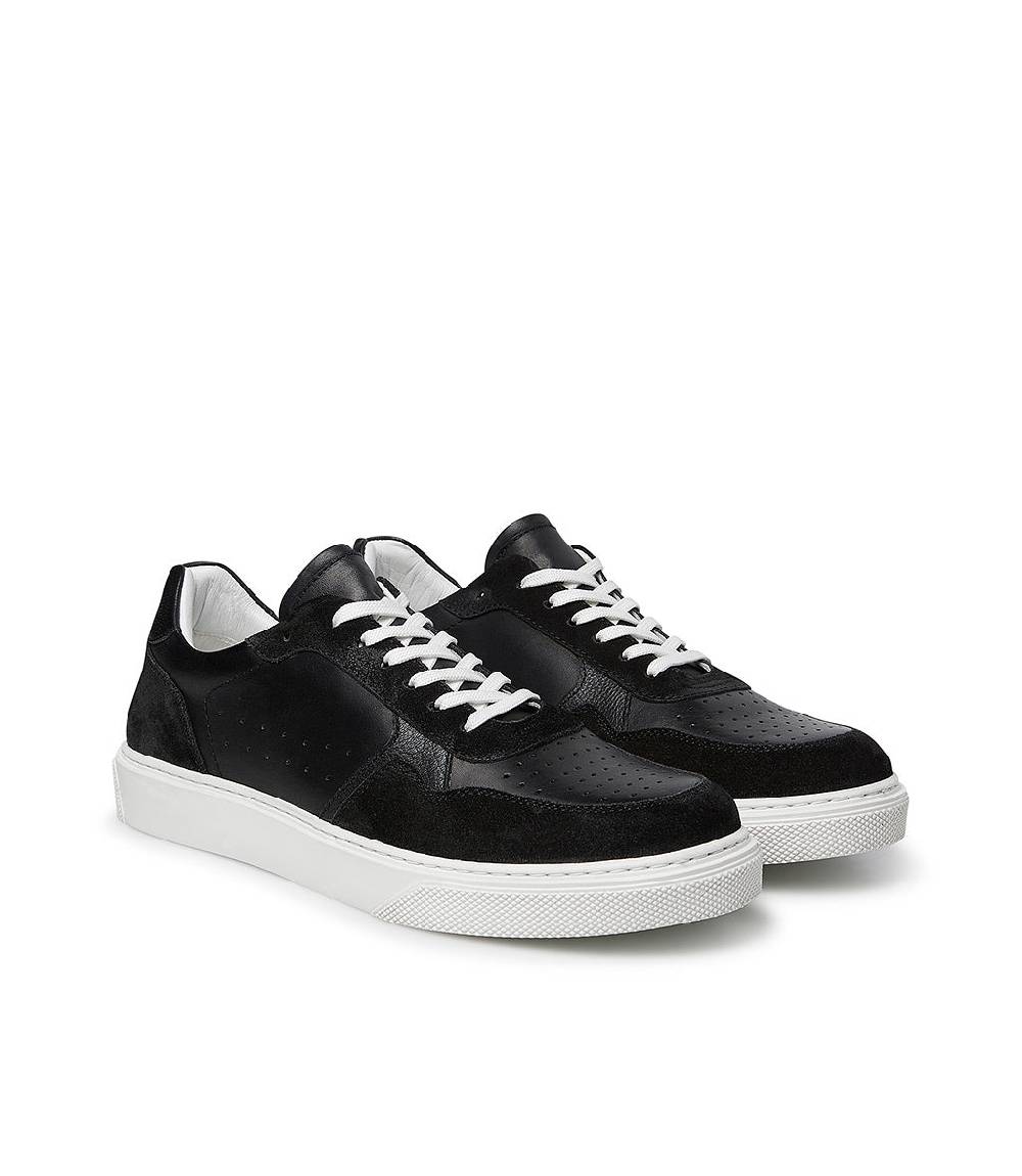 Loriblu Sneaker in pelle e camoscio nero Negozi Online