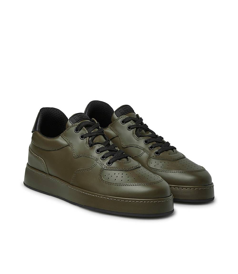 Loriblu Sneakers in pelle verde e nera Consegna Veloce